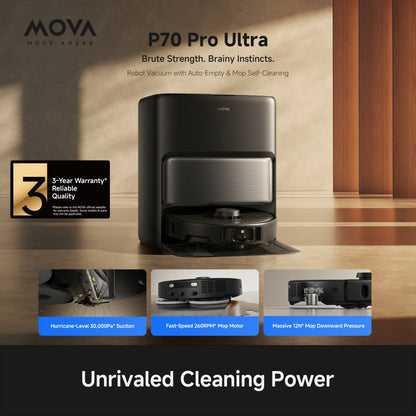 MOVA P70 Pro Ultra Robot Vacuum Black